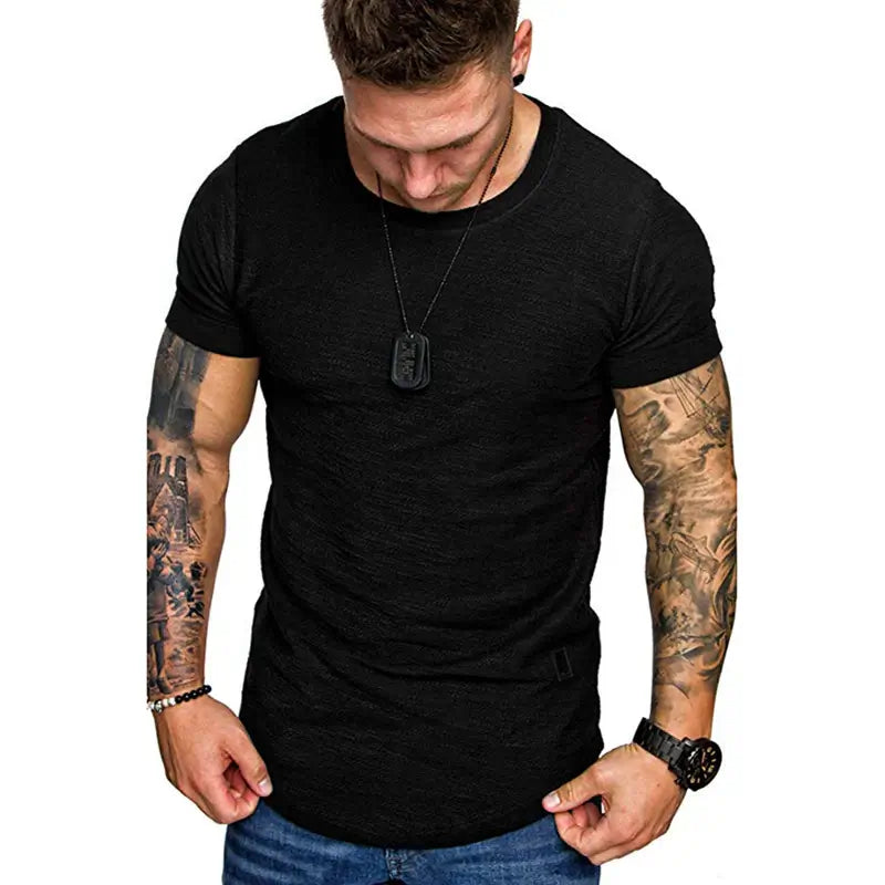 Mäns Slim Fit Andningsbar T-shirt