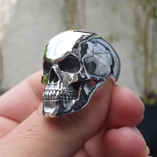 Ghost Head Skull Ring