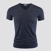 Herr Slim Fit V-ringad skjorta