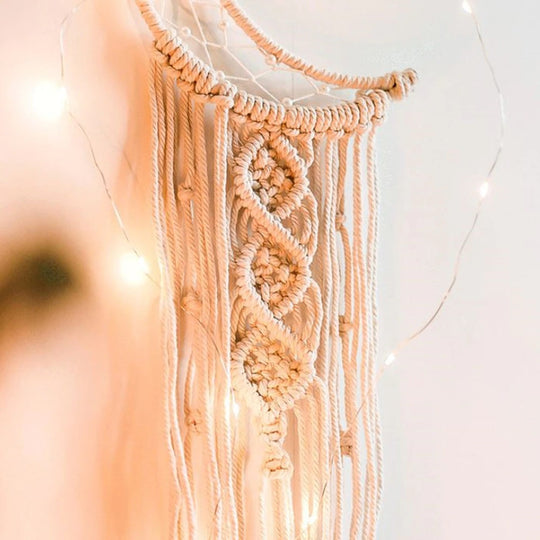 Macrame Månen Drömfångare