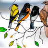 Färgat glas fågel solfångare