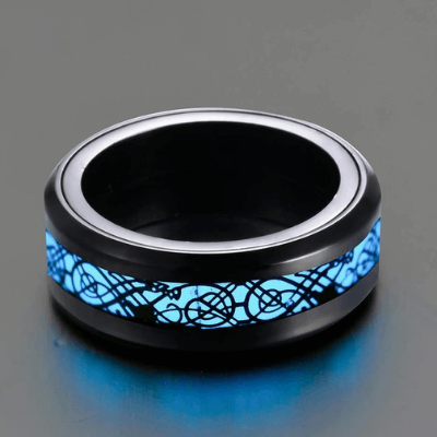 Lysande keltisk drake ring