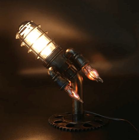 Vintage Steampunk raket lampa