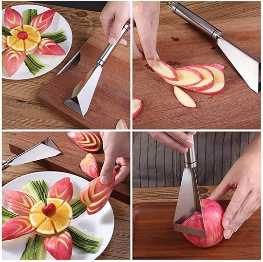 Triangelformad frukt snittning kniv
