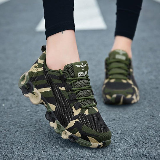 Camouflage andningsbara sneakers