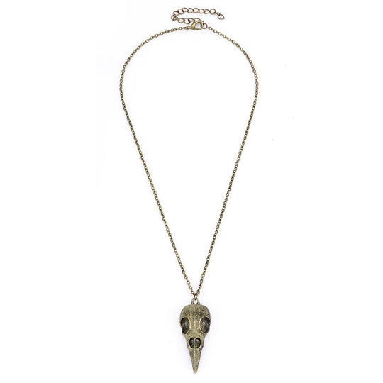 Crow Head Skull hängande halsband