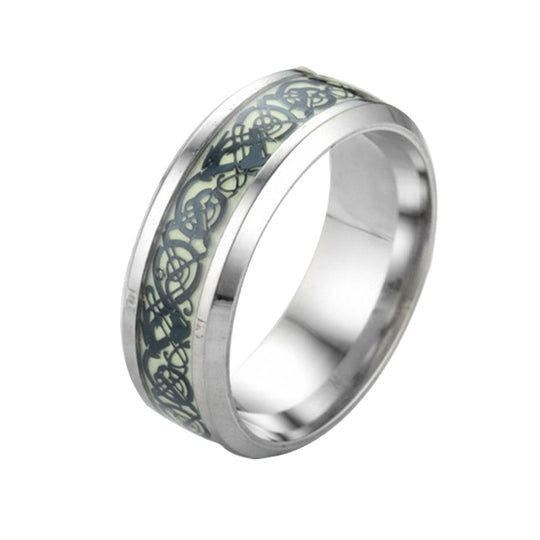 Lysande keltisk drake ring