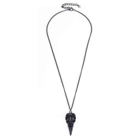 Crow Head Skull hängande halsband