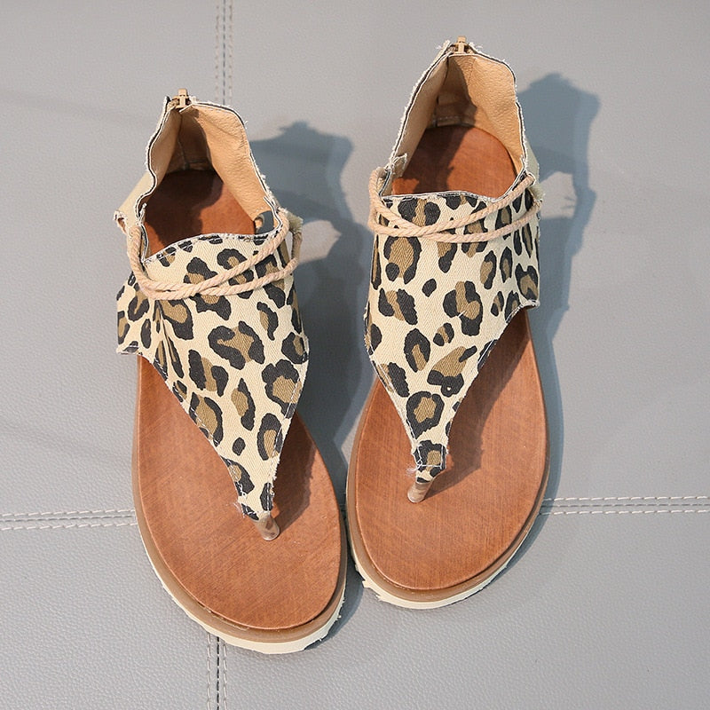 Leopard Gladiator Sandaler