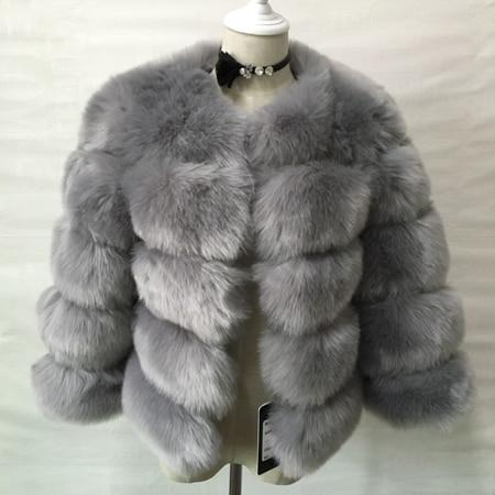 Faux Fur Coat For Kvinner