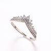 V-formad Sterling Silverring