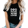 Hund mamma vin älskare Tee