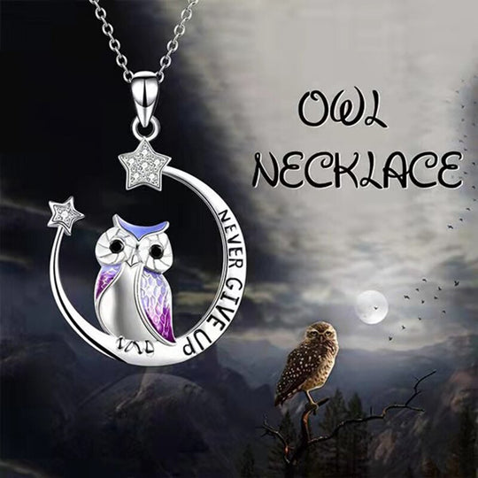 Ge Aldrig Upp Wise Owl Halsband