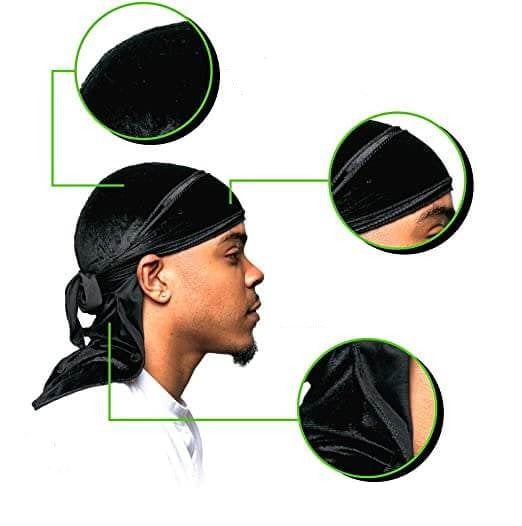 Andningsbar sammet Durag