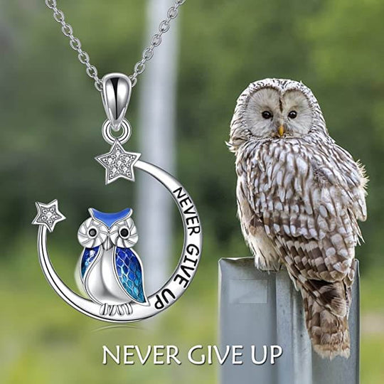 Ge Aldrig Upp Wise Owl Halsband