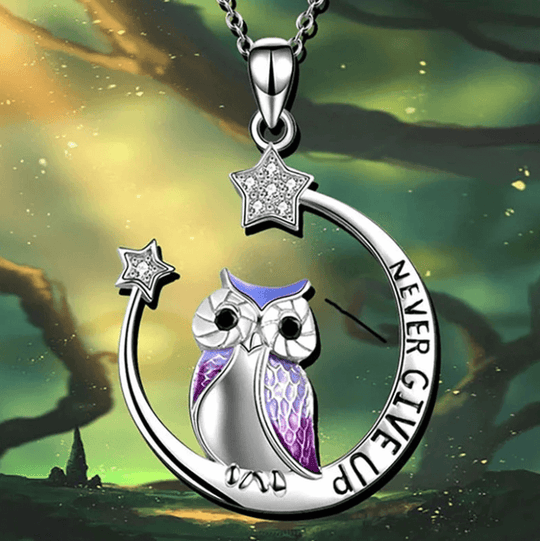 Ge Aldrig Upp Wise Owl Halsband