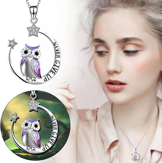 Ge Aldrig Upp Wise Owl Halsband