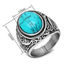 Män&#39;s Vintage Turquoise sten ring