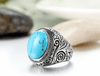Män&#39;s Vintage Turquoise sten ring