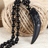 Obsidian Wolf Hängande Halsband