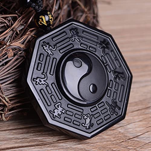 Obsidian Yin Yang Necklace