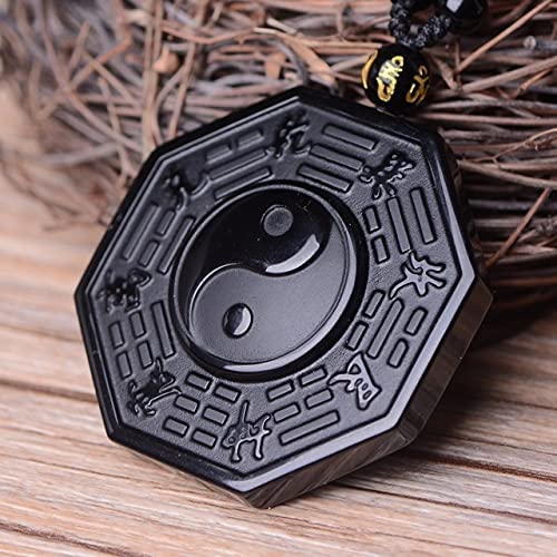 Obsidian Yin Yang Necklace